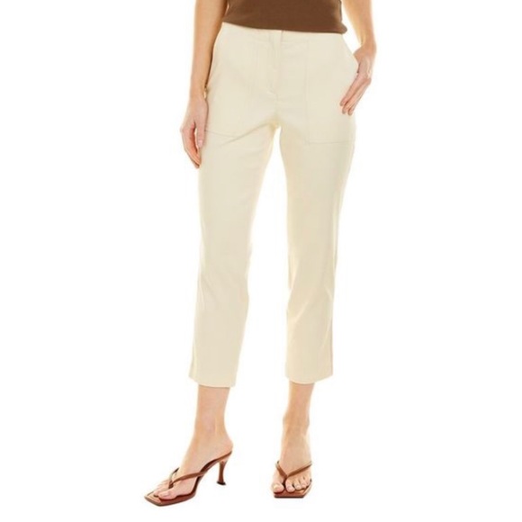 Theory Pants - Theory Treeca Pant In Cotton Twill Ecru
